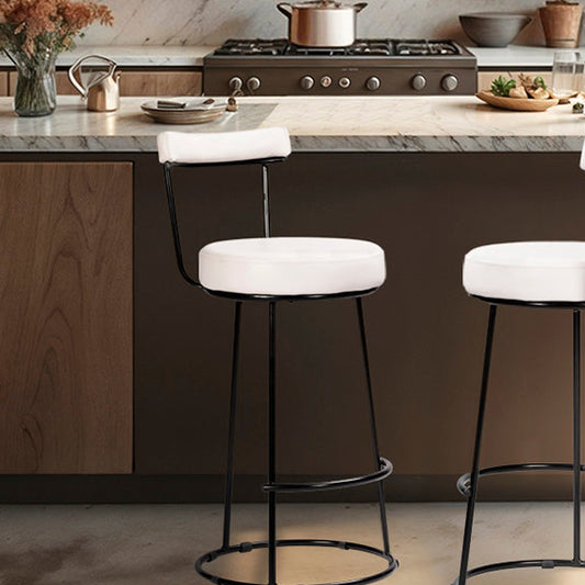 Banqueta Miami Alta com Estrutura em Aço e Assento Estofado