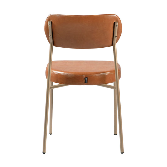 Cadeira Lavínia com Estrutura em Aço e Assento Estofado