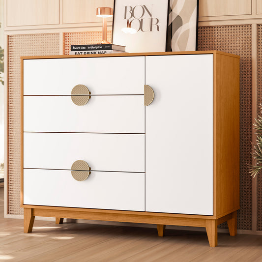 Cômoda Sapateira Ipê - 100% MDF com Pintura UV e Corrediças Metálicas