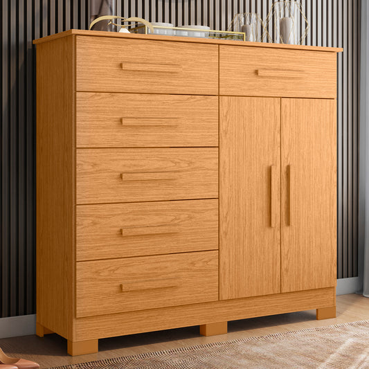 Cômoda Xangai 6 Gavetas e 2 Portas em MDP