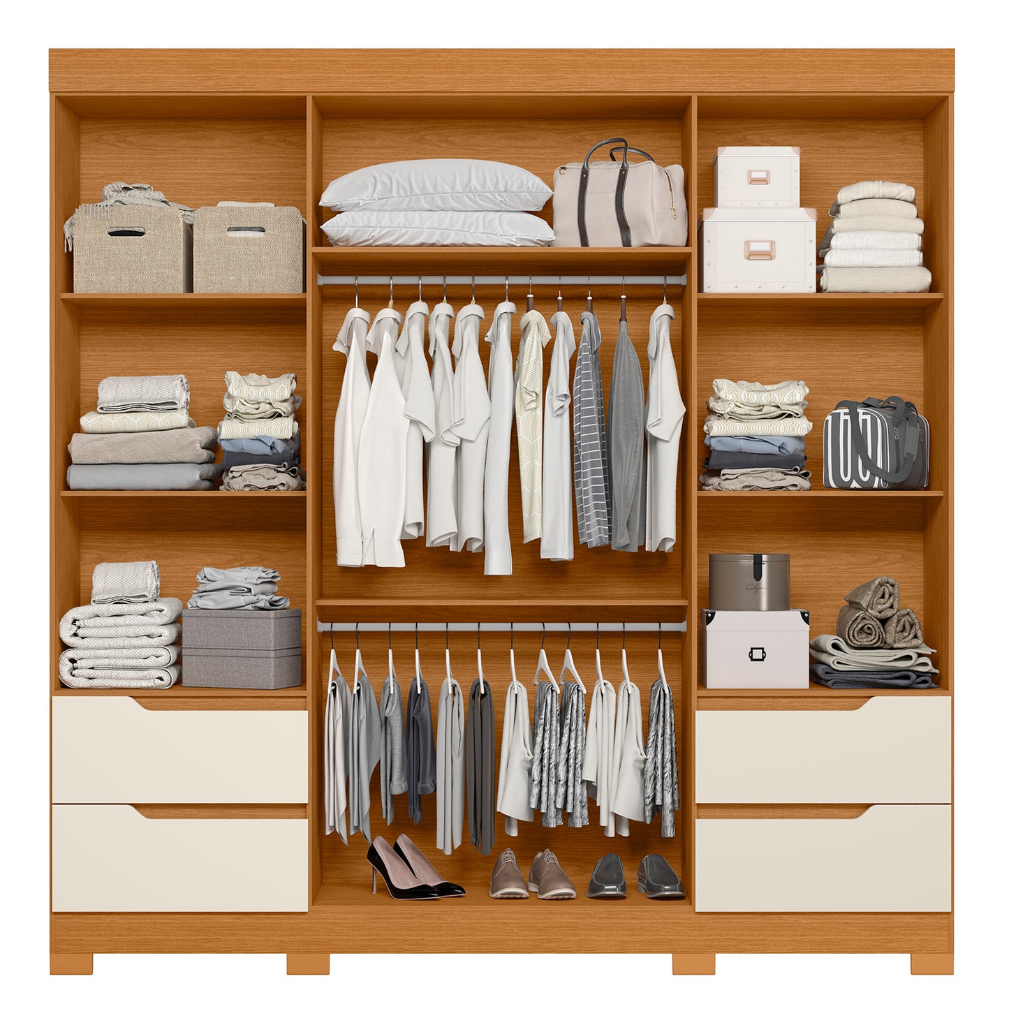 Guarda-Roupa Vivacce 4 e 4 Gavetas Portas em MDP