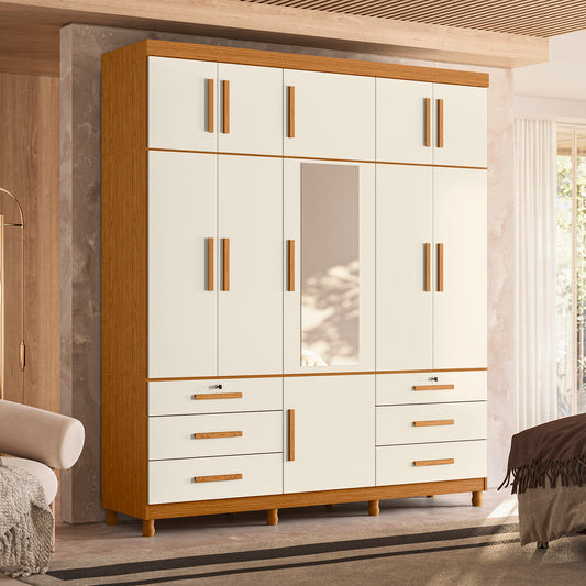 Guarda-Roupa Triton Plus 6 Portas em MDP com Corrediças Telescópicas