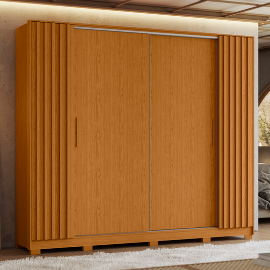 Guarda-Roupa Roupeiro Jacarandá 4 Portas MDF