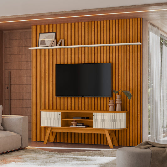 Composição New Laguna com Painel Piso-Teto e Bancada Retrô