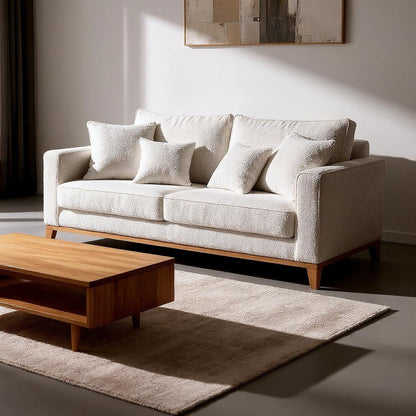 Sofá 2 Lugares Beny com Base e Pés de Madeira