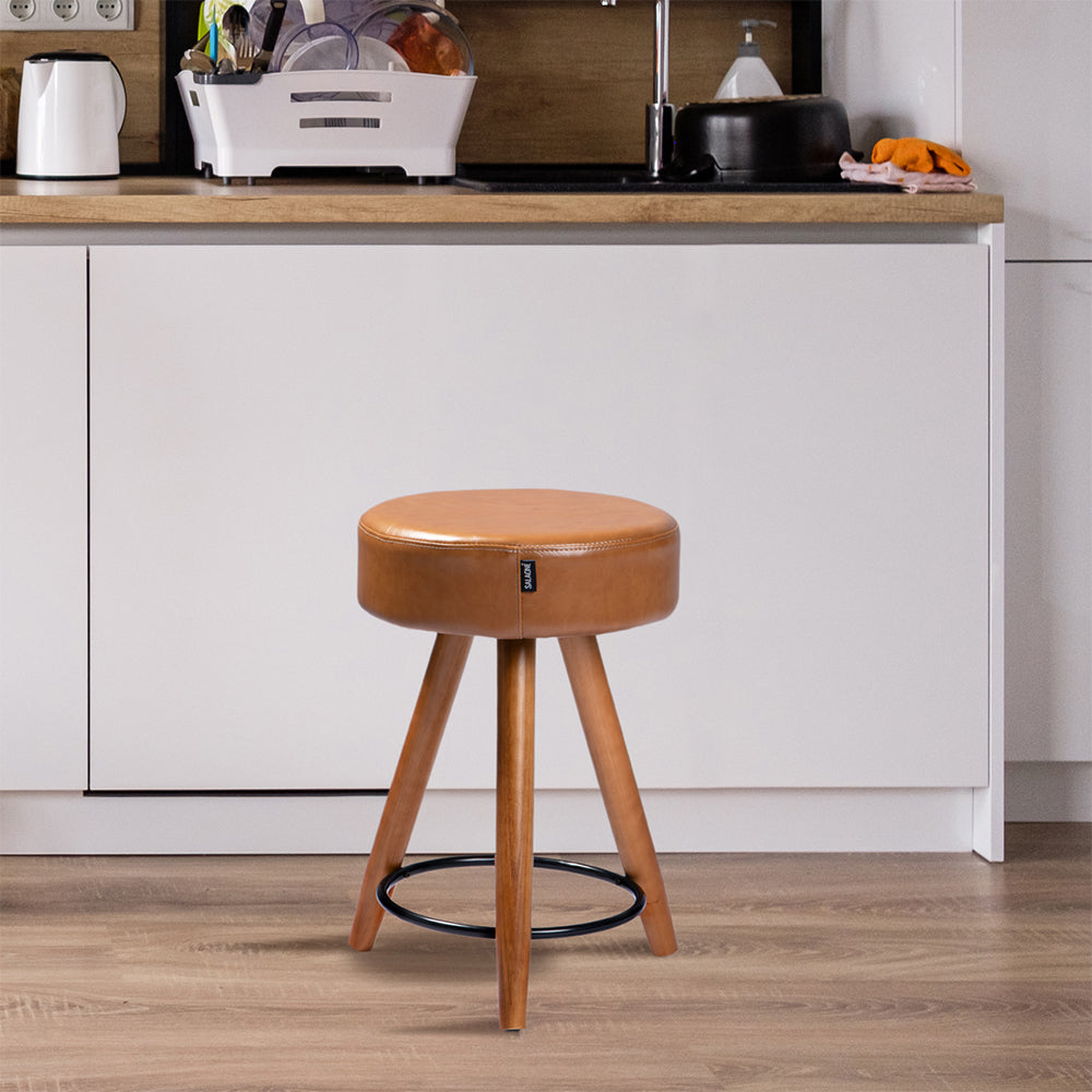 Banco Paris Retrô com Estrutura em Aço e Assento Estofado em Courissimo