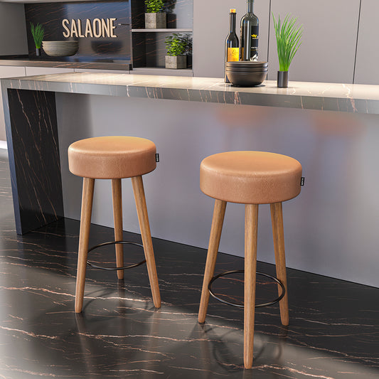 Banqueta Alta Londres com Estrutura em Aço e Pés de Madeira