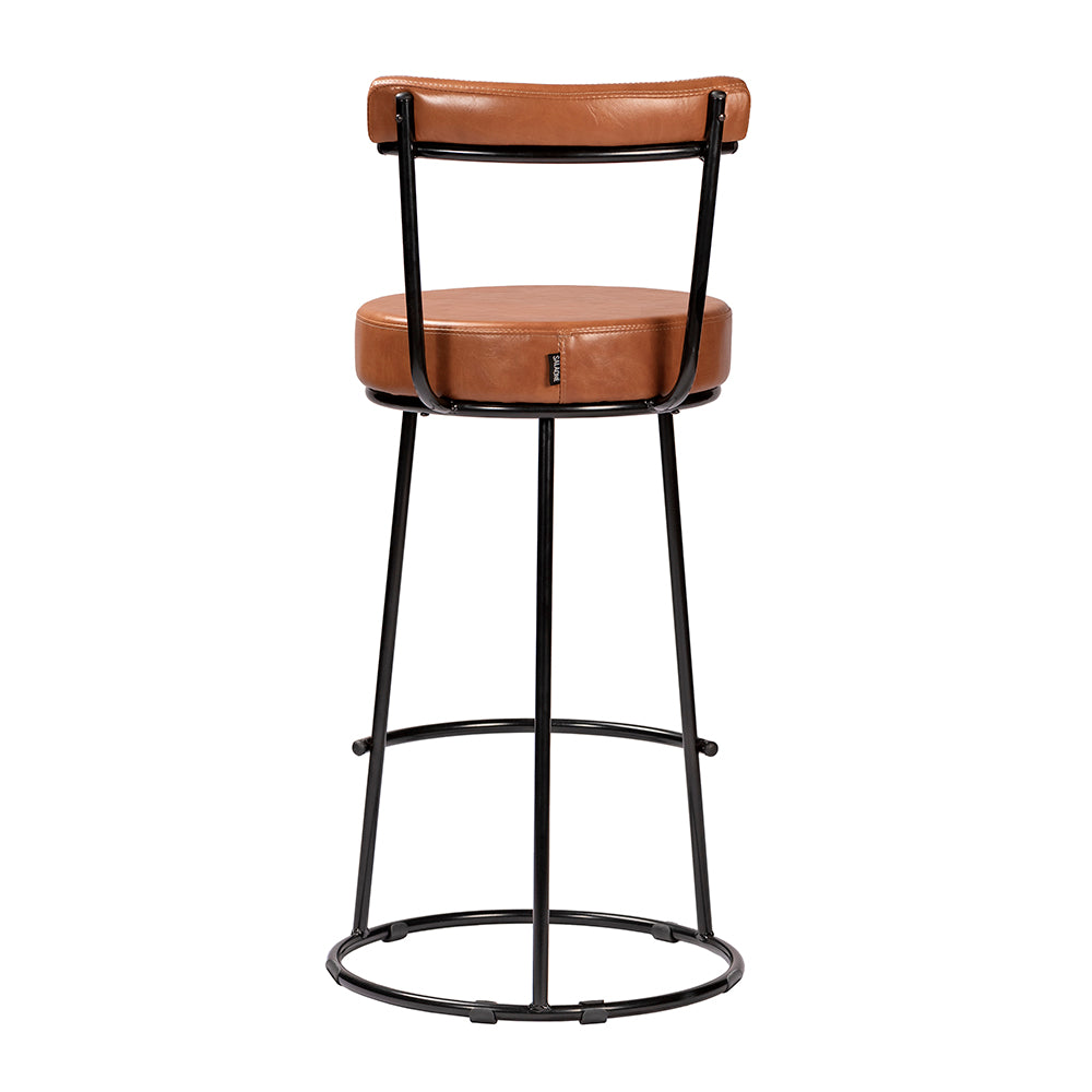 Banqueta Miami Alta com Estrutura em Aço e Assento Estofado