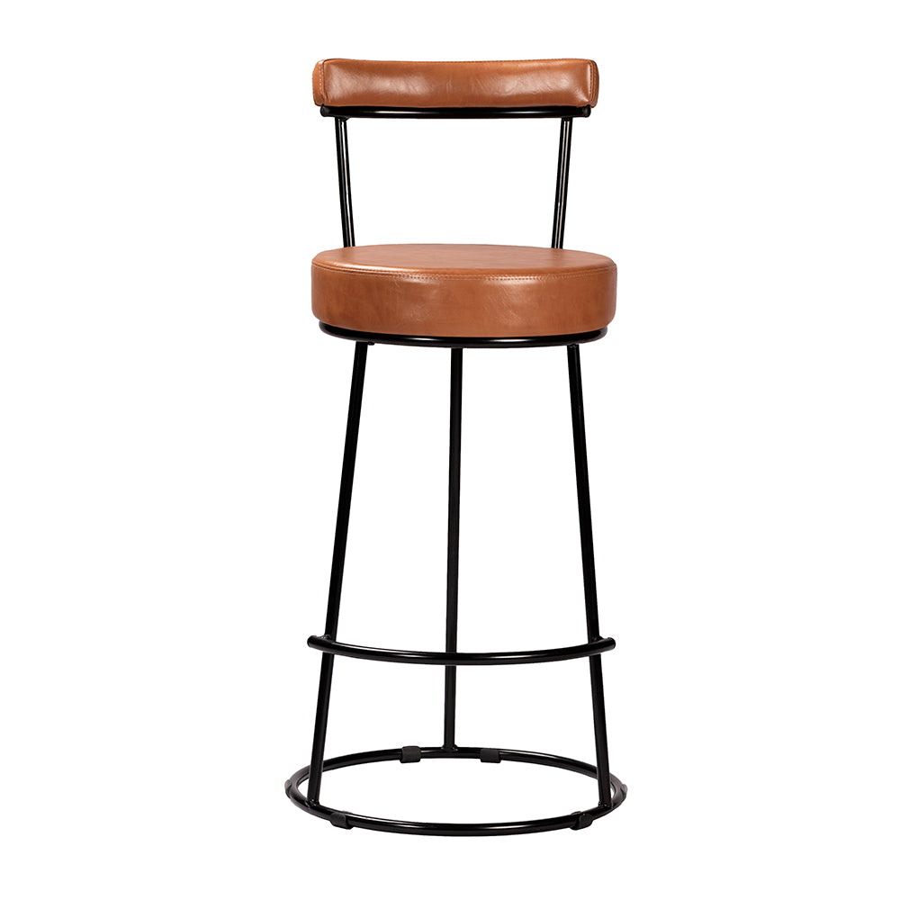 Banqueta Miami Alta com Estrutura em Aço e Assento Estofado