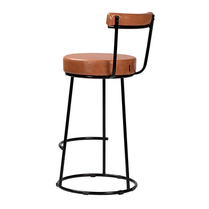 Banqueta Miami Alta com Estrutura em Aço e Assento Estofado