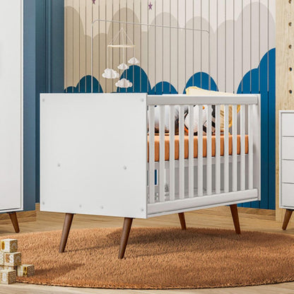 Berço com Mini Cama Q Encanto Retrô com Suporte para Mosquiteiro