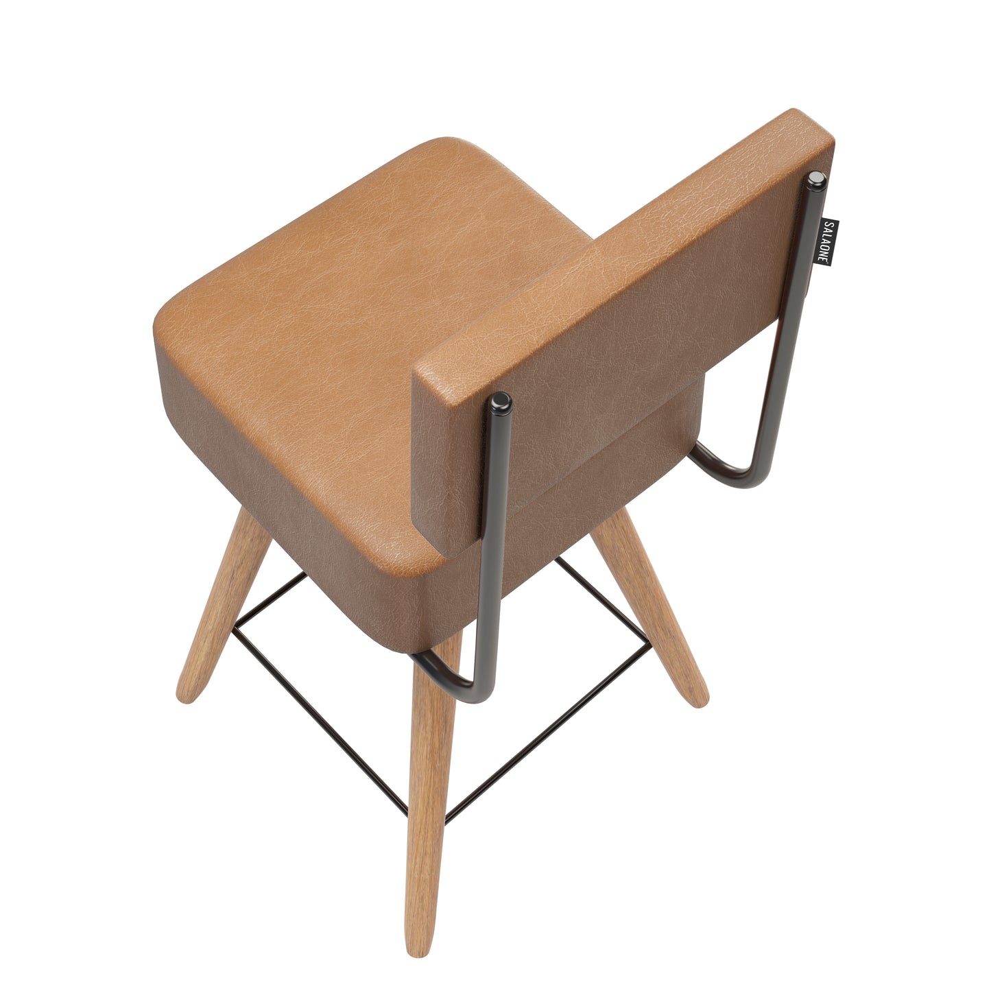 Cadeira Barcelona com Estrutura em Aço e Assento Estofado em Courissimo