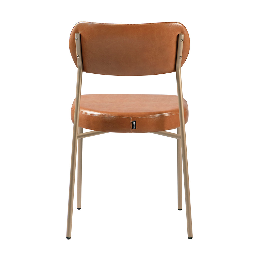 Cadeira Lavínia com Estrutura em Aço e Assento Estofado