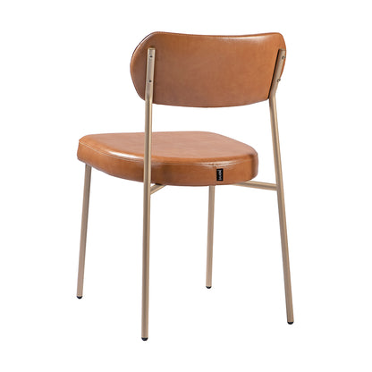 Cadeira Lavínia com Estrutura em Aço e Assento Estofado