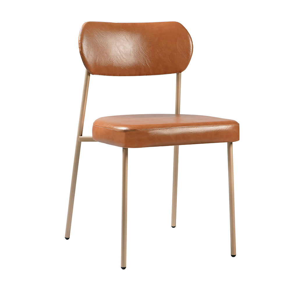 Cadeira Lavínia com Estrutura em Aço e Assento Estofado