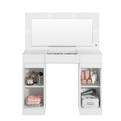 Penteadeira Camarim Studio - Bancada com Espelho e Gavetas em MDP