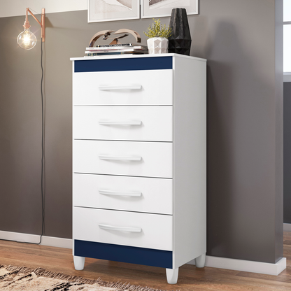 Cômoda Esmeralda 5 Gavetas em MDP com Pintura UV