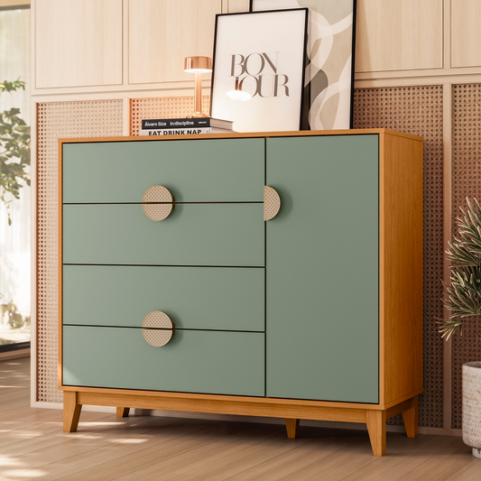 Cômoda Sapateira Ipê - 100% MDF com Pintura UV e Corrediças Metálicas