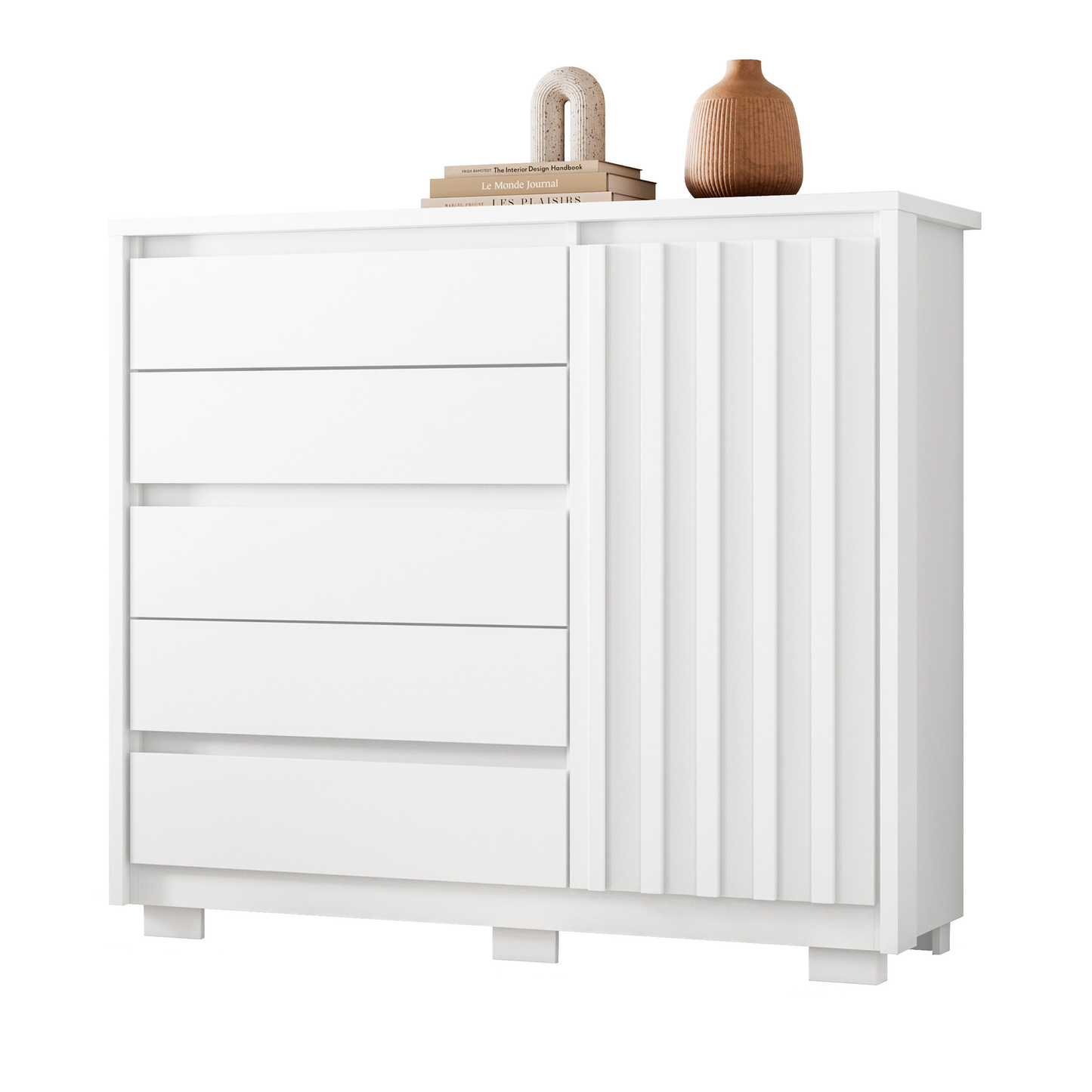 Cômoda Duetto Sapateira - 1 Porta e 5 Gavetas em MDP