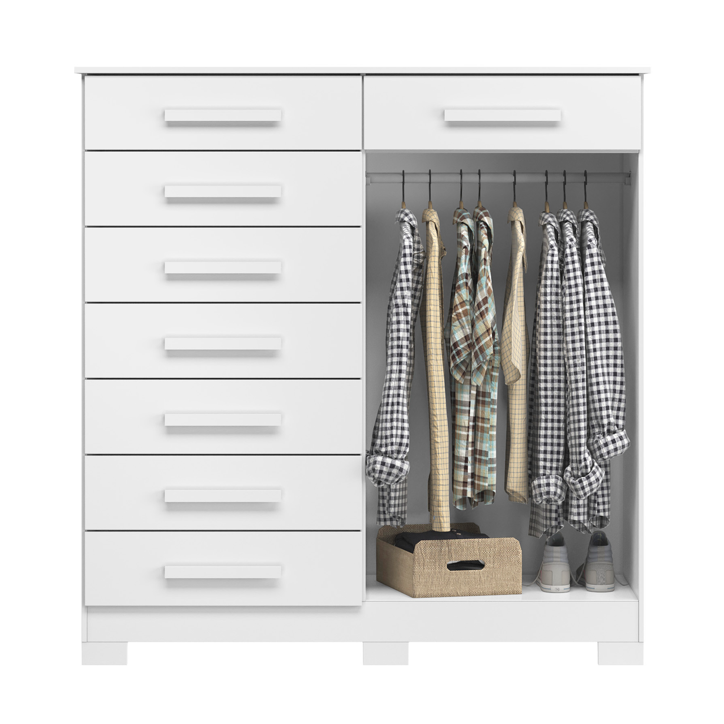 Cômoda Verona - 8 Gavetas em MDP com Pintura UV