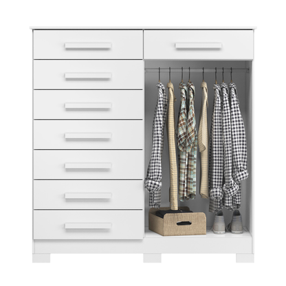 Cômoda Verona - 8 Gavetas em MDP com Pintura UV