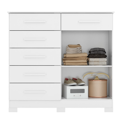 Cômoda Xangai 6 Gavetas e 2 Portas em MDP