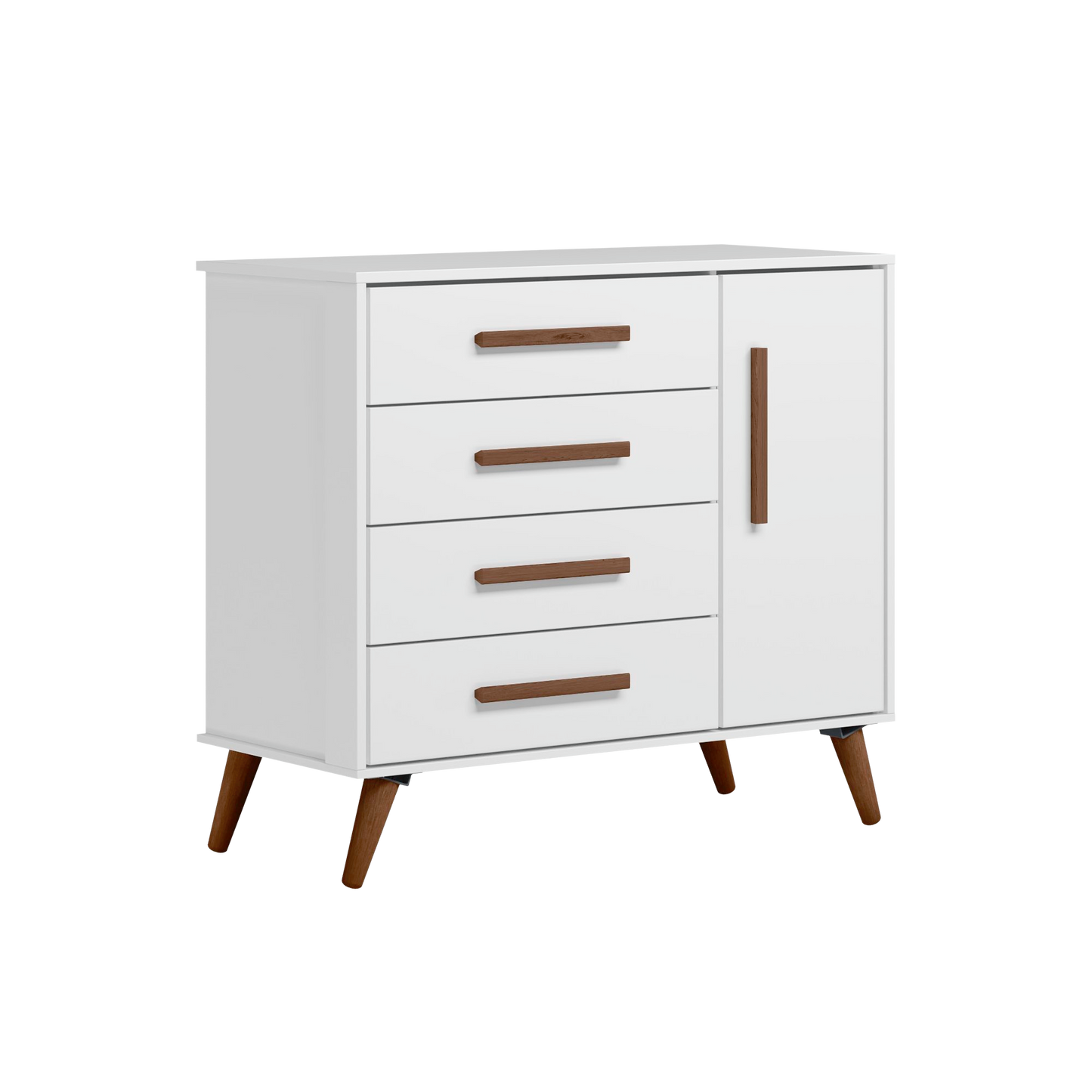 Cômoda Sapateira Q Encanto Retrô com 4 Gavetas e 1 Porta