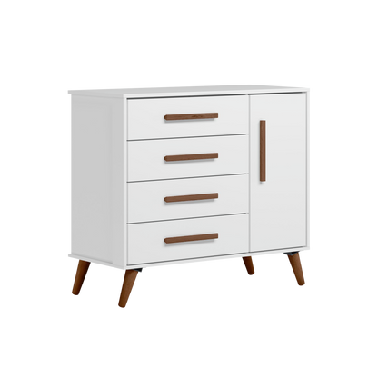 Cômoda Sapateira Q Encanto Retrô com 4 Gavetas e 1 Porta