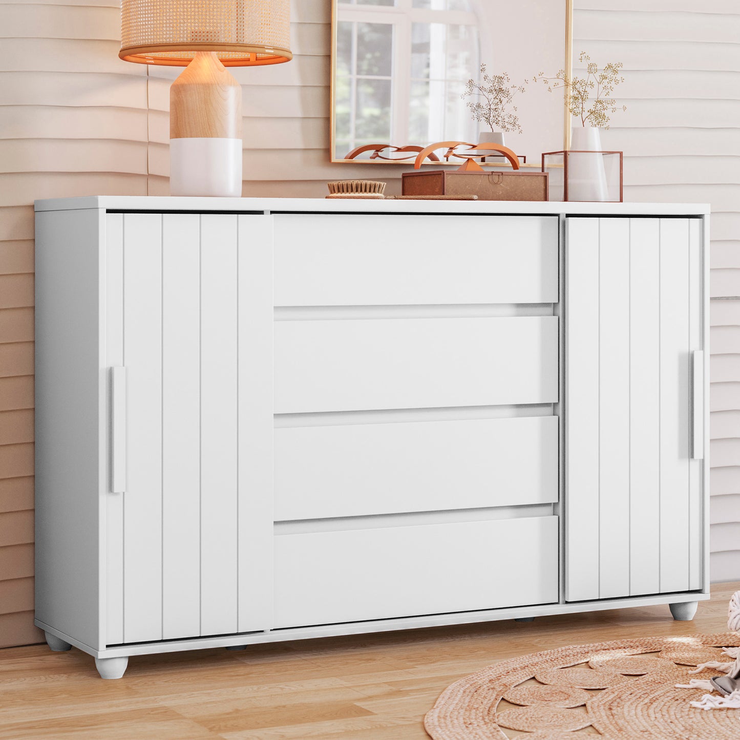 Cômoda Evidenza 4 Gavetas em MDP com Pintura UV