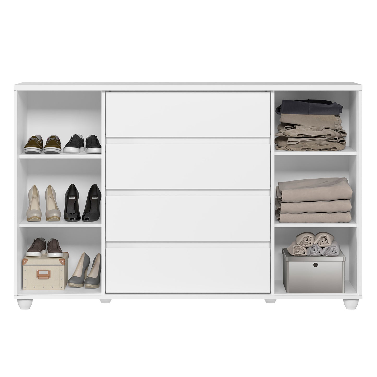 Cômoda Evidenza 4 Gavetas em MDP com Pintura UV