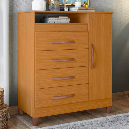 Cômoda Turquesa 4 Gavetas em MDP com Pintura UV