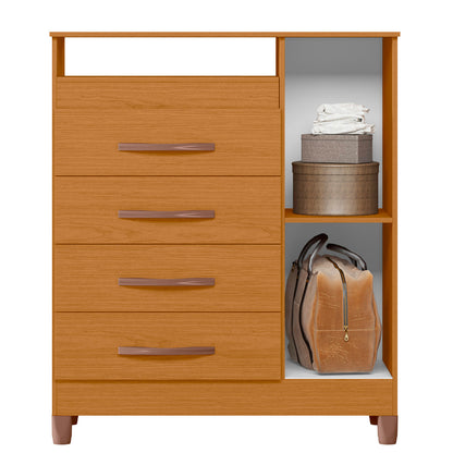 Cômoda Turquesa 4 Gavetas em MDP com Pintura UV