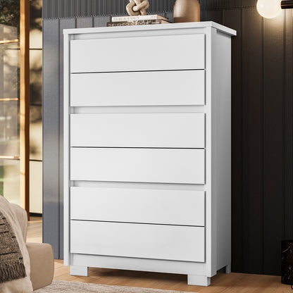 Cômoda Unno 6 Gavetas em MDP com Pintura UV e Design Minimalista