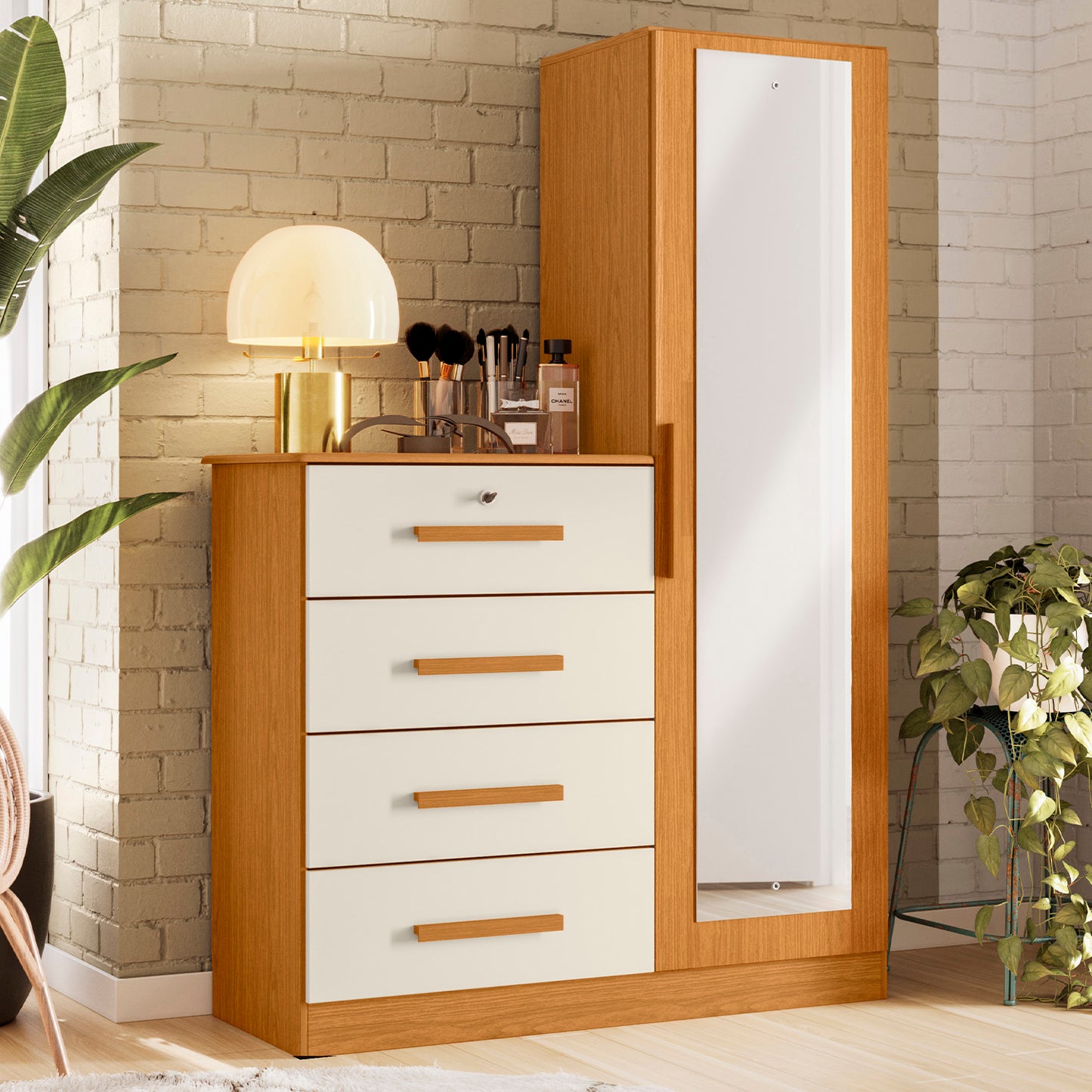 Cômoda Belize Plus 4 Gavetas em MDP com Corrediças Telescópicas