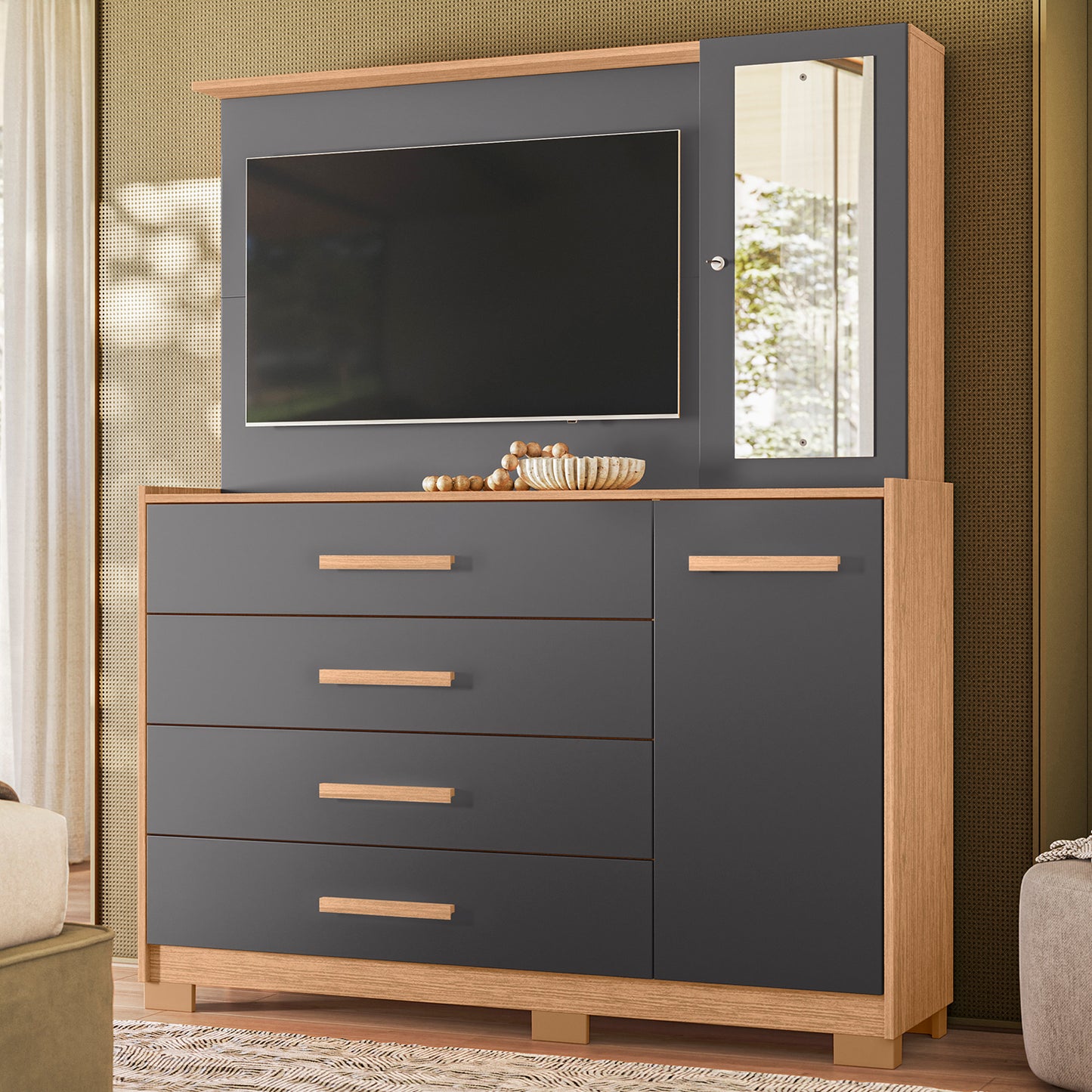 Cômoda Ilhabela - 4 Gavetas em MDP com Pintura UV