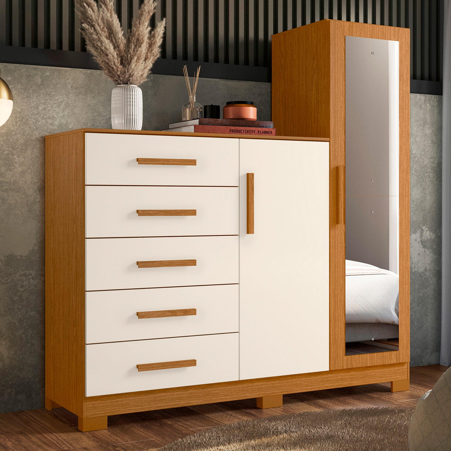 Cômoda New Master 5 Gavetas em MDP com Pintura UV