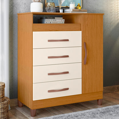 Cômoda Turquesa 4 Gavetas em MDP com Pintura UV