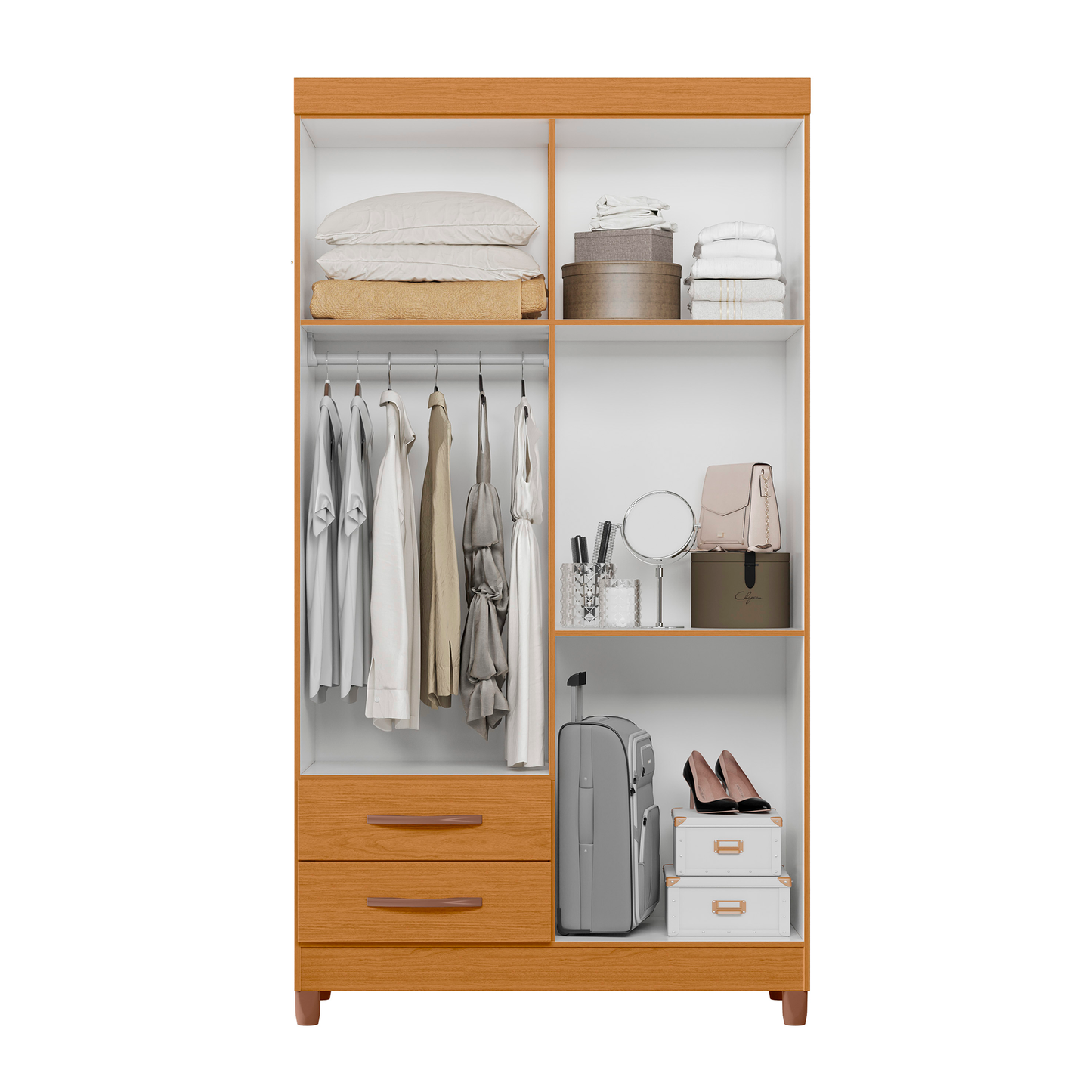 Guarda-Roupa Âmbar 4 Portas em MDP Design Moderno