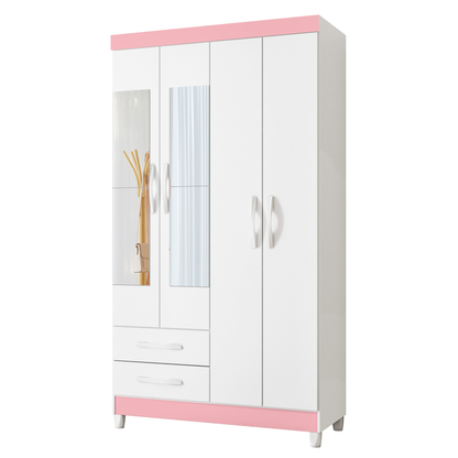 Guarda-Roupa Âmbar 4 Portas em MDP Design Moderno