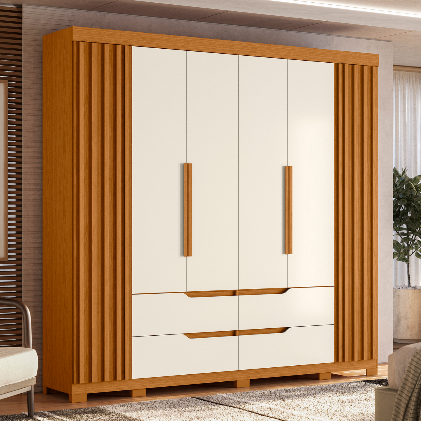 Guarda-Roupa Doble Casal 6 Portas em MDP