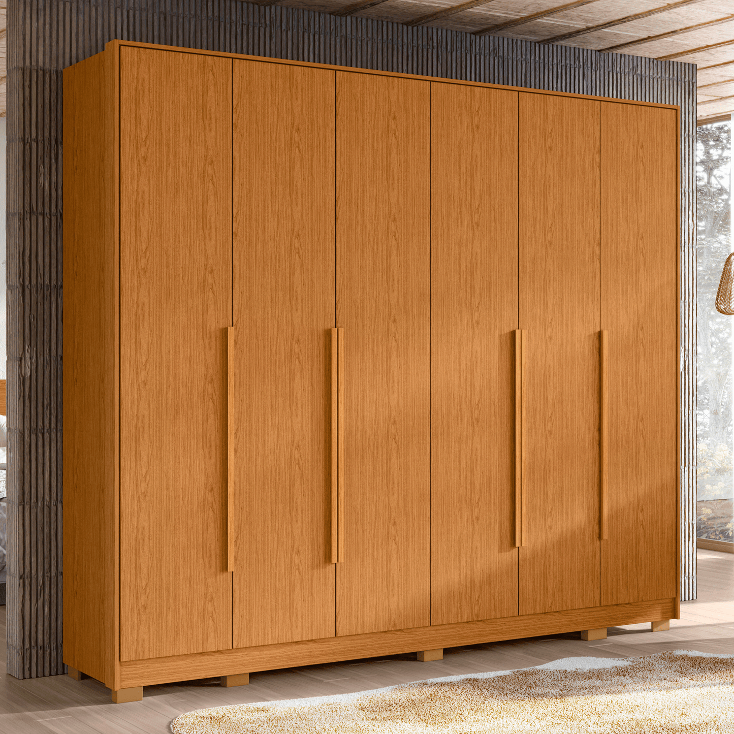 Guarda-Roupa Fascínio Casal 6 Portas em MDP