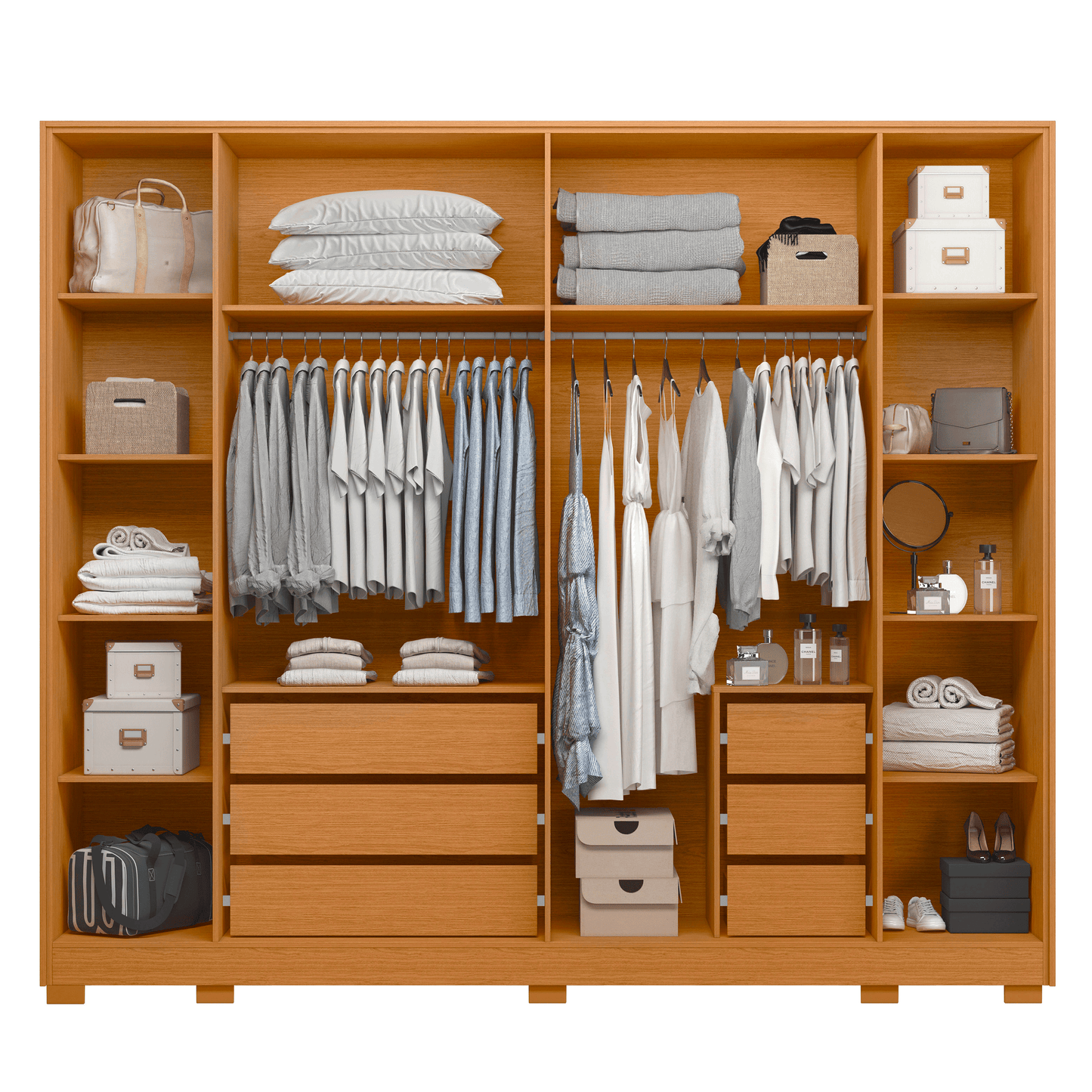 Guarda-Roupa Fascínio Casal 6 Portas em MDP