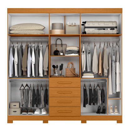 Guarda-Roupa Virtus 6 Portas em MDP com Corrediças Telescópicas e Pintura UV