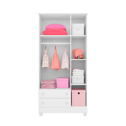 Guarda-Roupa Doce Sonho com 3 Portas e 2 Gavetas