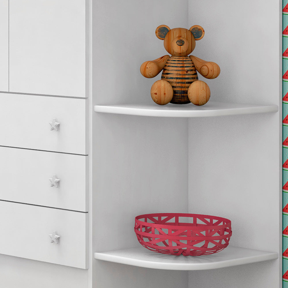 Guarda-Roupa 2 Portas 3 Gavetas com Cantoneira Doce Sonho