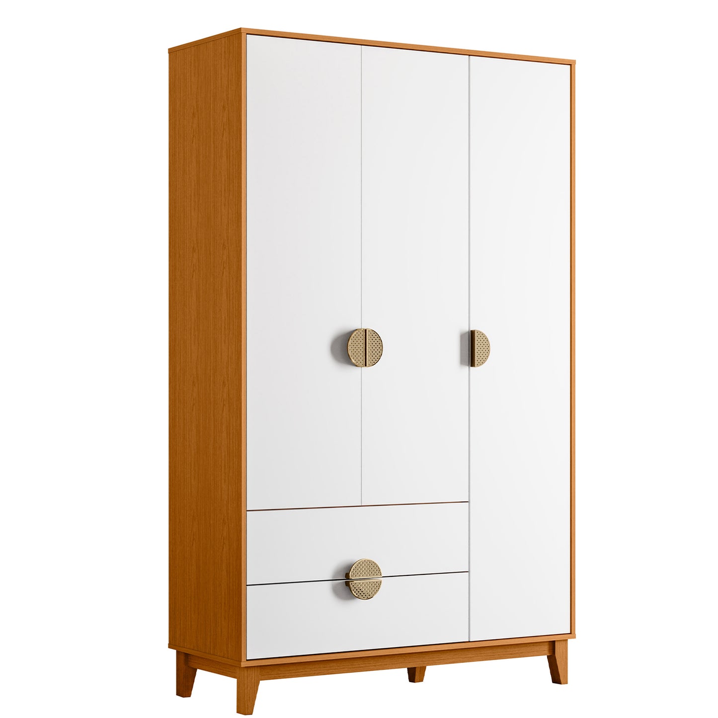 Guarda-Roupa Ipê 3 Portas MDF com Pintura UV e Corrediças Metálicas