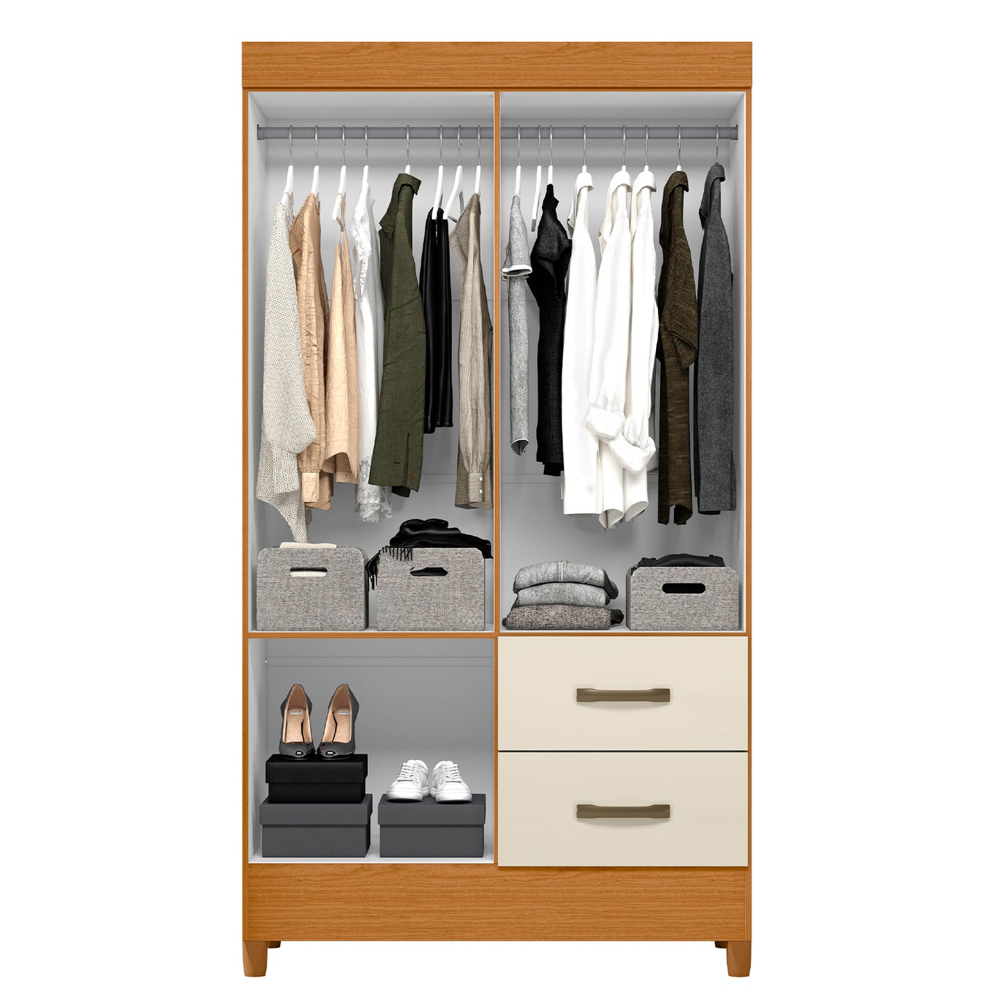 Guarda-Roupa Mobi 4 Portas em MDP com Corrediças Telescópicas