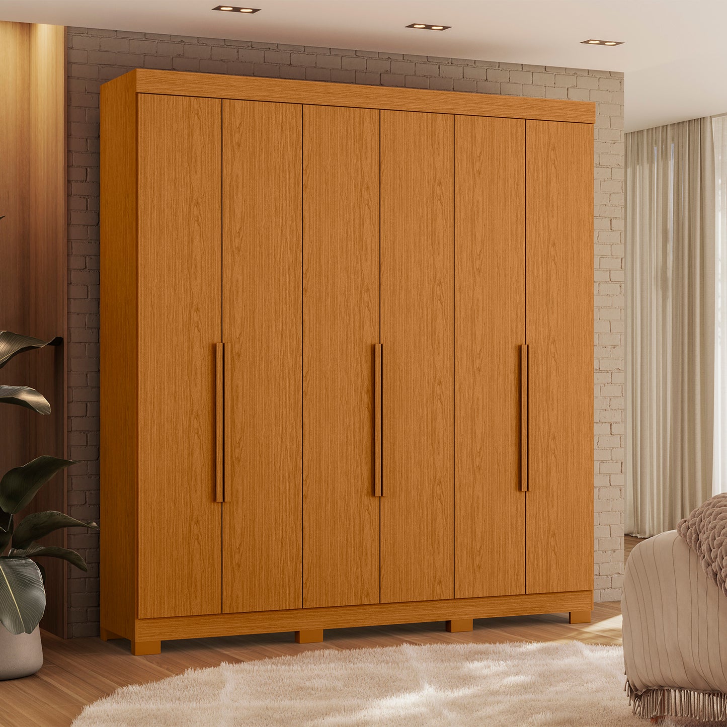 Guarda-Roupa Roupeiro Vinci 6 Portas em MDP