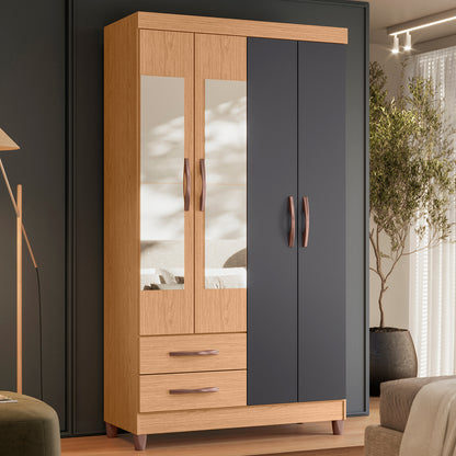 Guarda-Roupa Âmbar 4 Portas em MDP Design Moderno