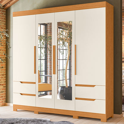 Guarda-Roupa Vivacce 4 e 4 Gavetas Portas em MDP
